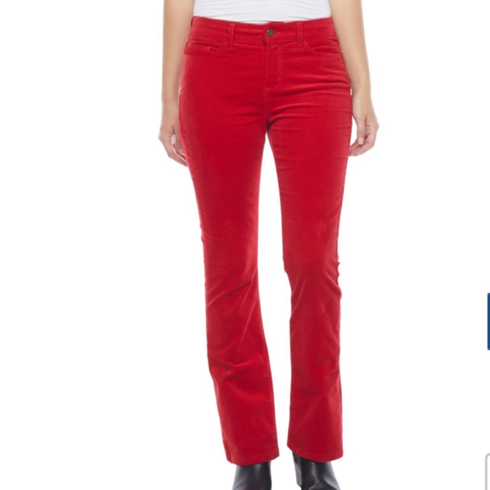 St John’s Bay Red Corduroy Straight Leg Pants